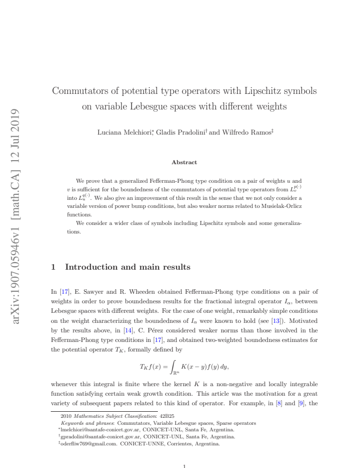 First page