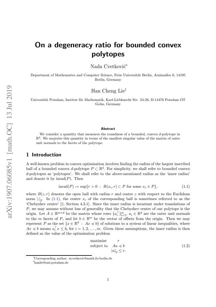 First page