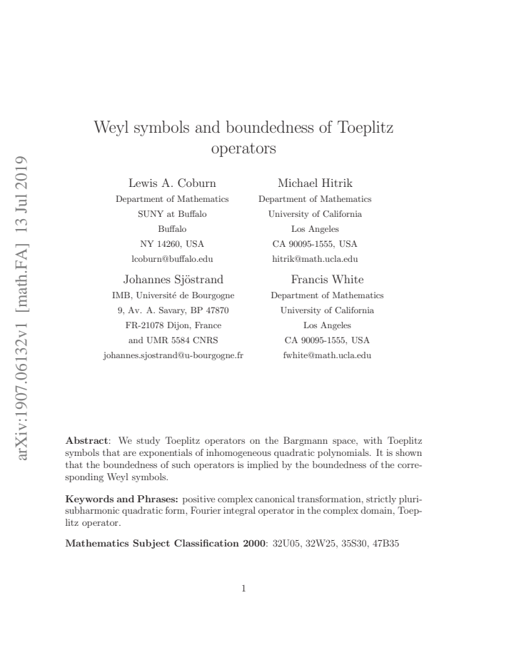 First page