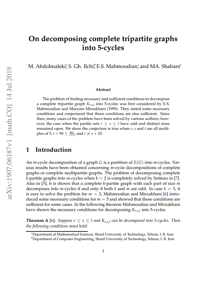 First page