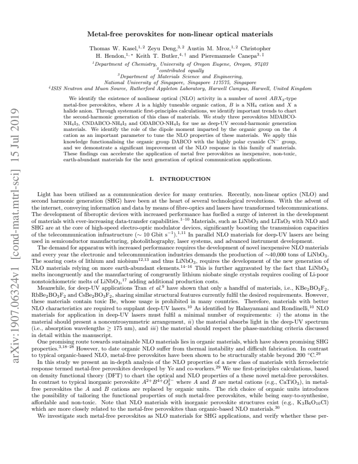 First page