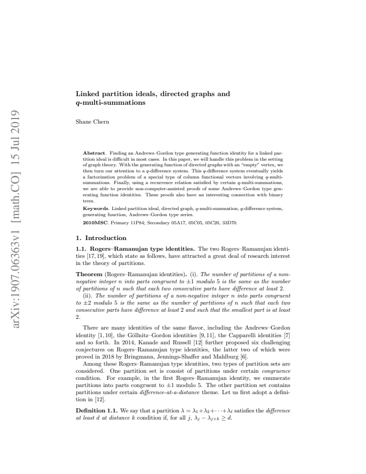 First page