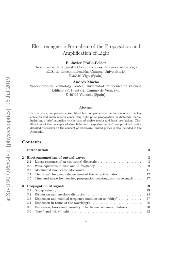 First page