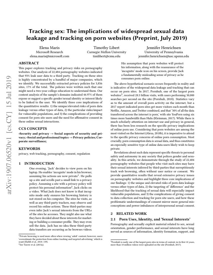 First page