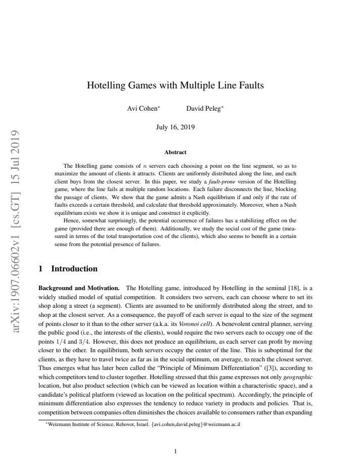 First page