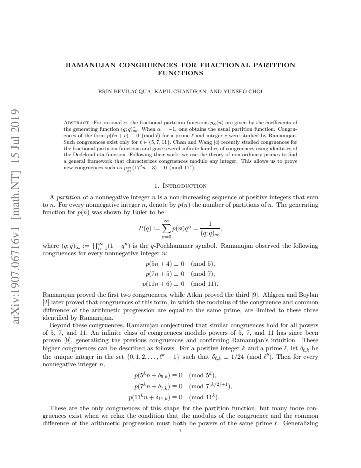 First page