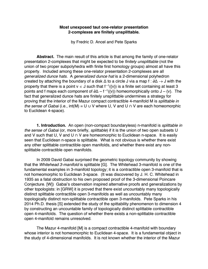 First page