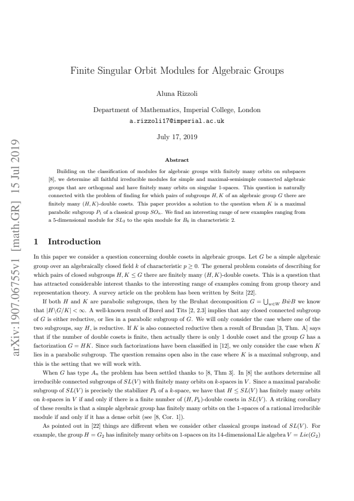 First page