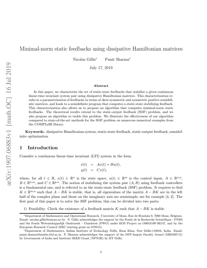 First page