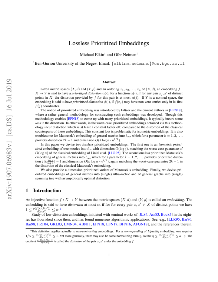 First page
