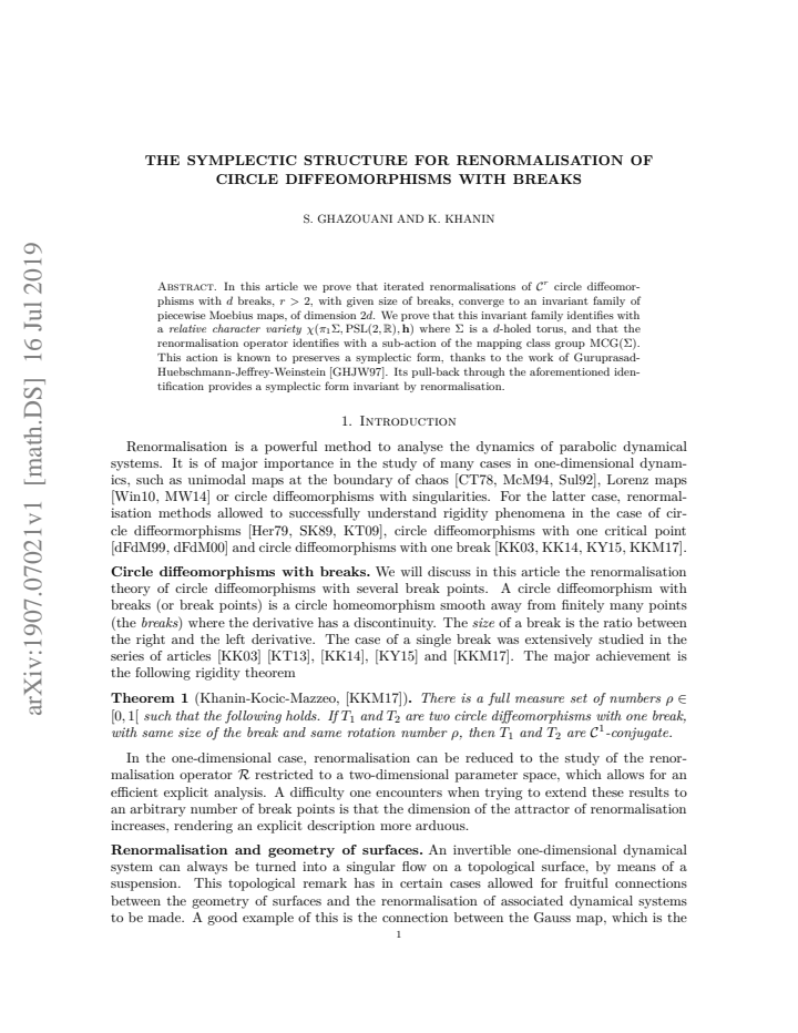 First page