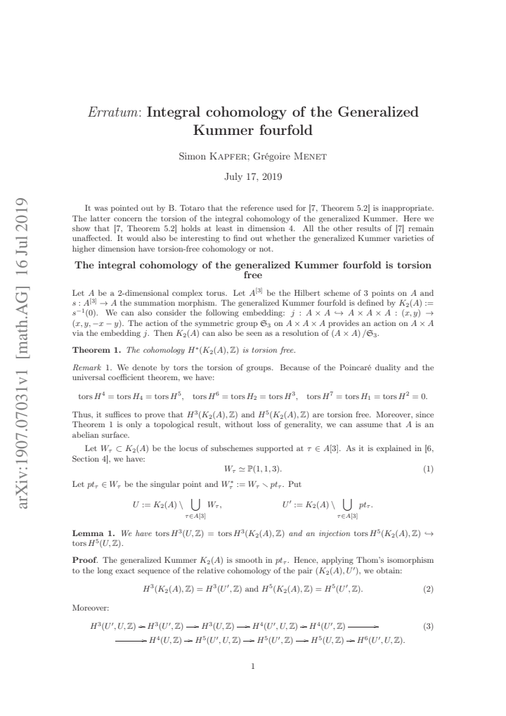 First page