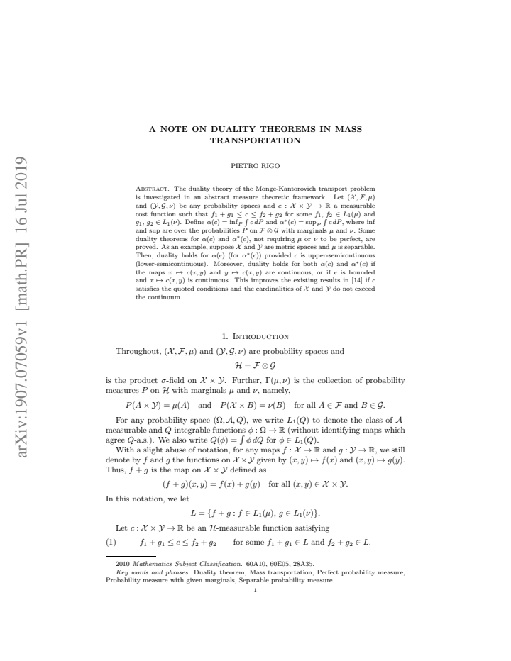 First page