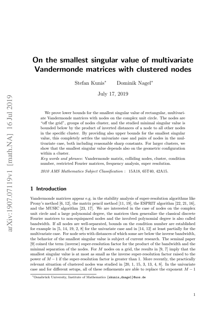 First page
