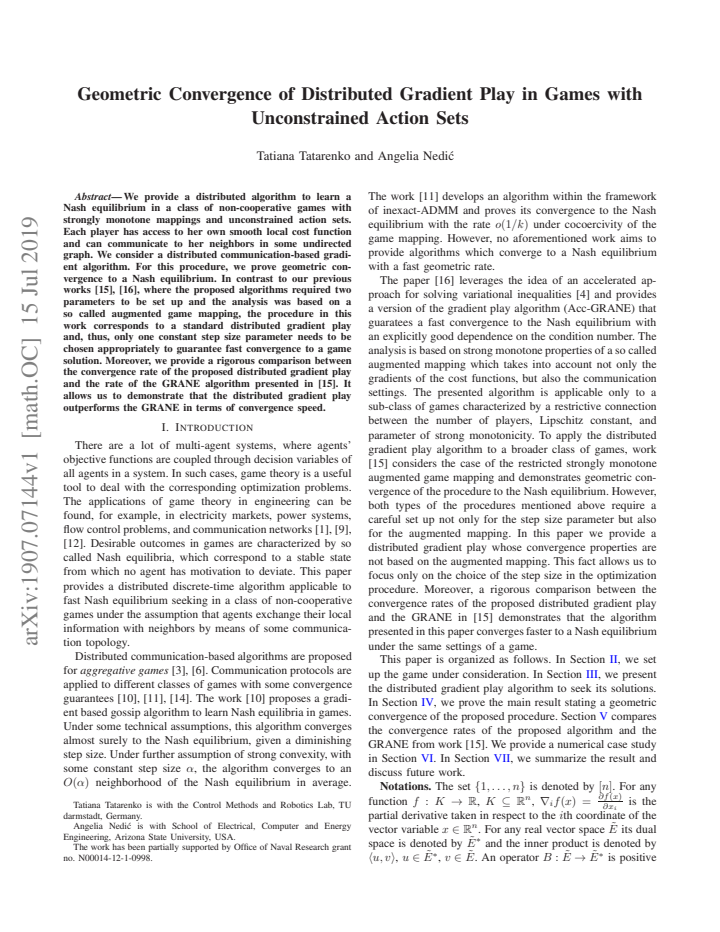 First page