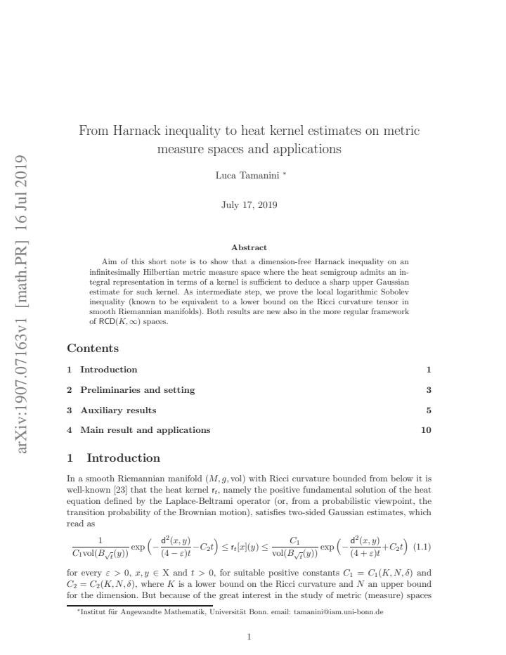 First page