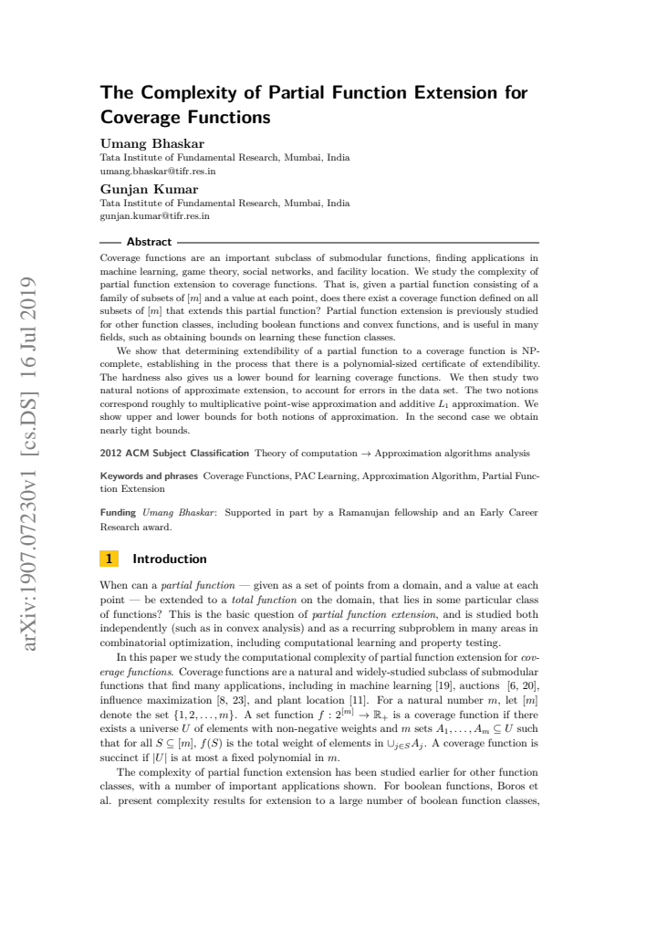 First page
