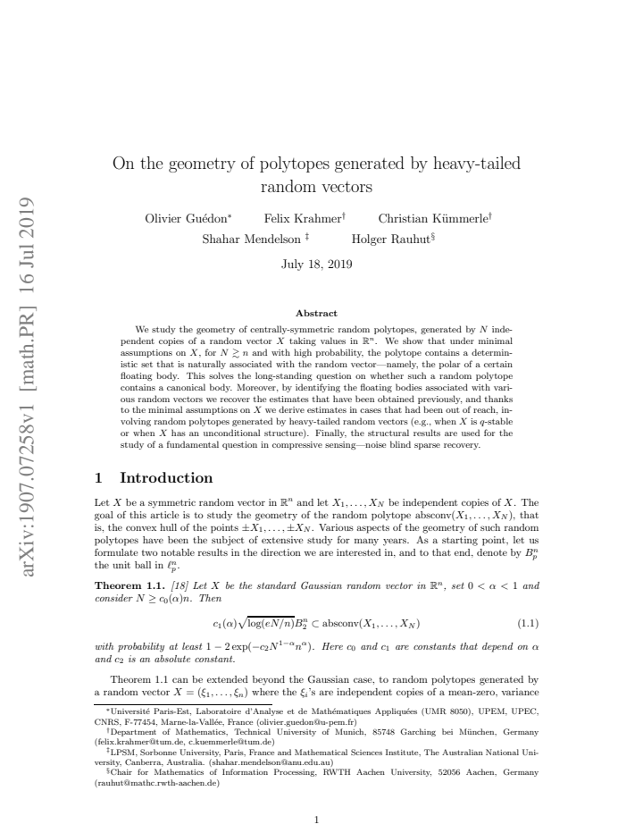 First page