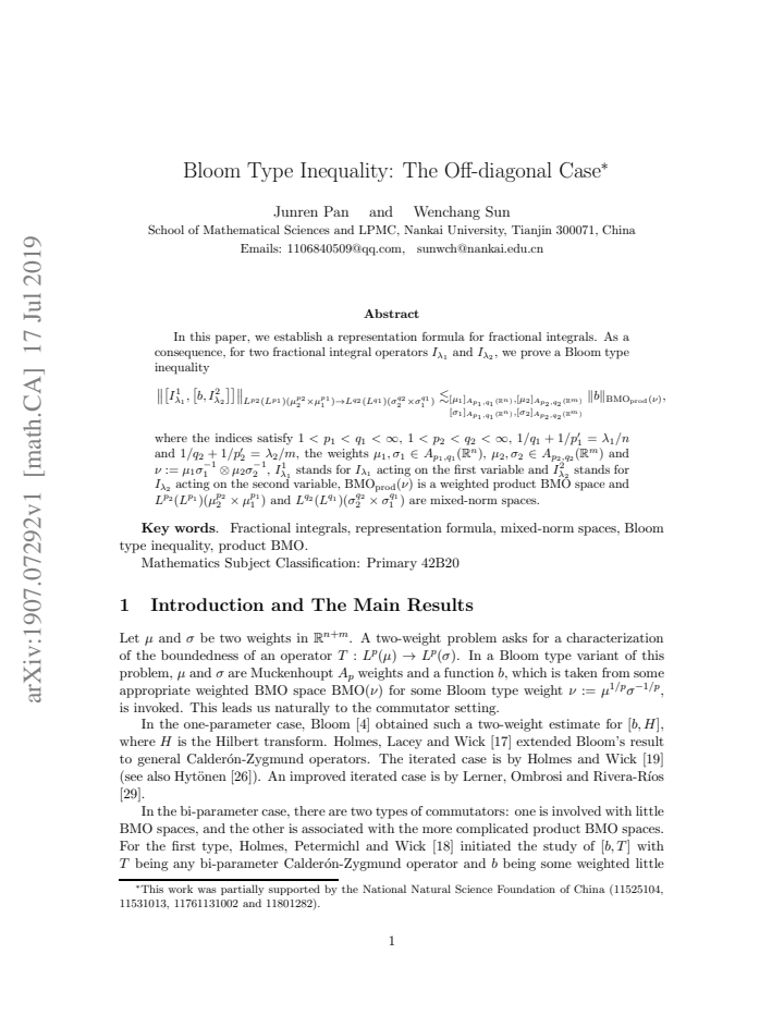 First page