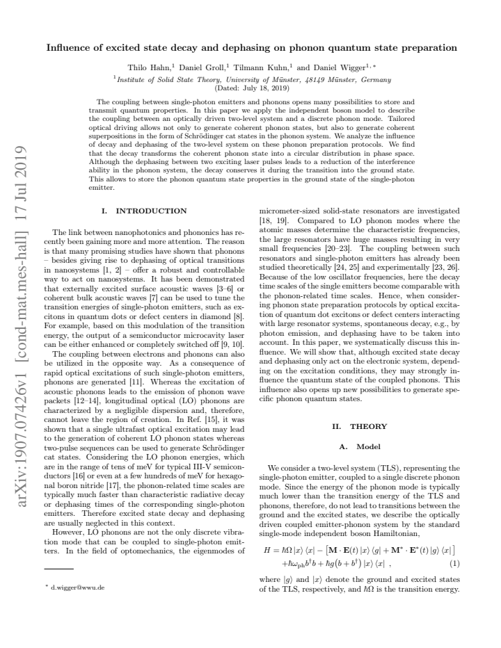 First page