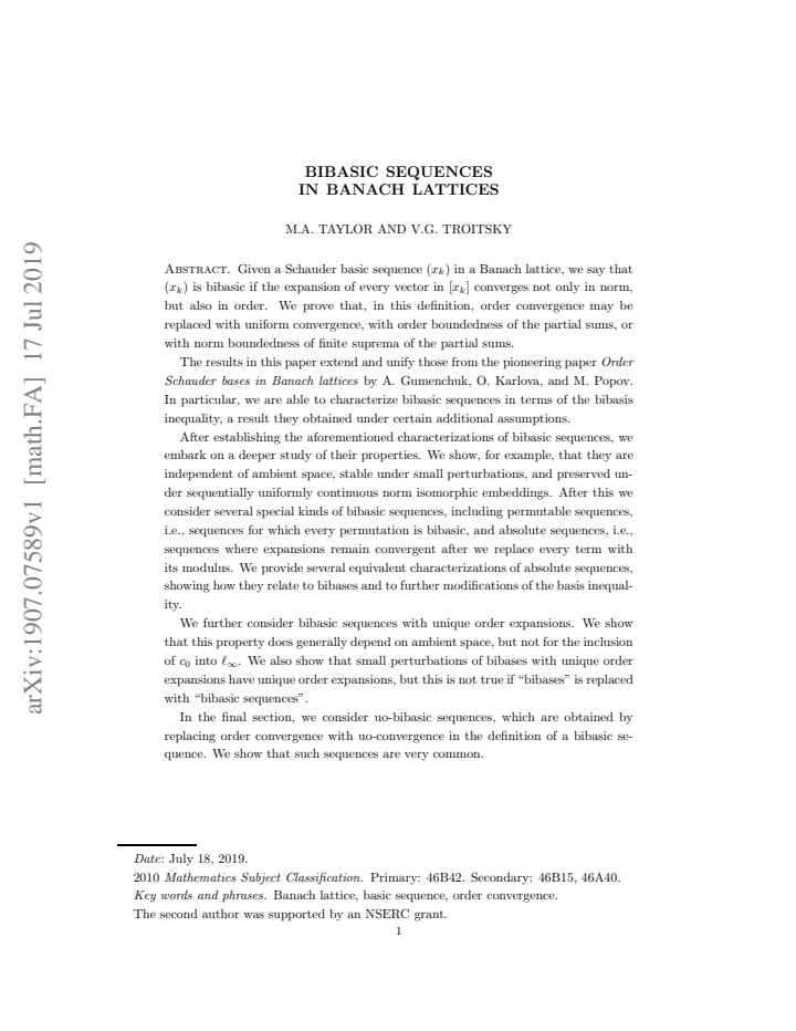 First page