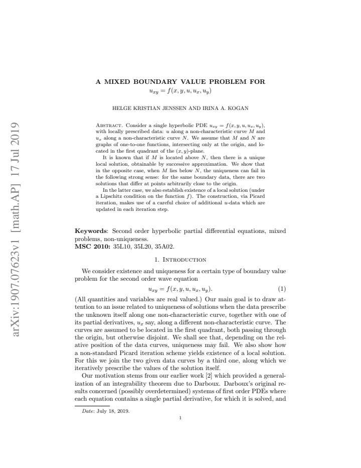 First page