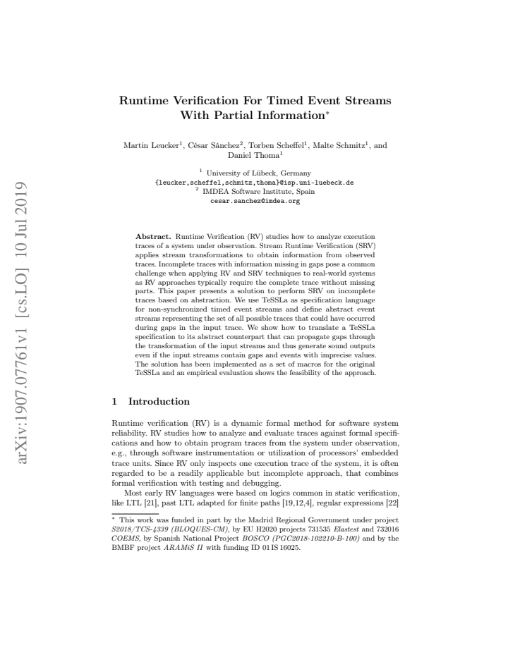 First page