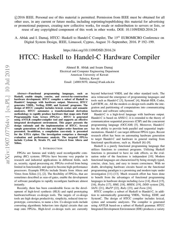 First page