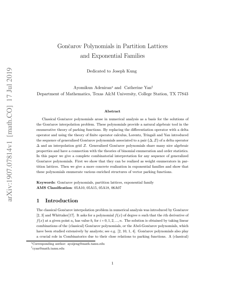 First page