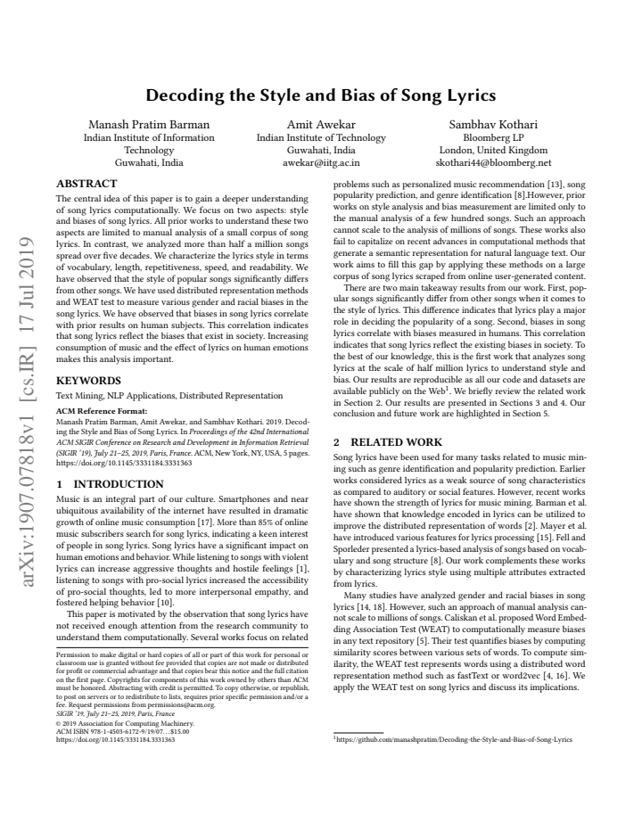 First page