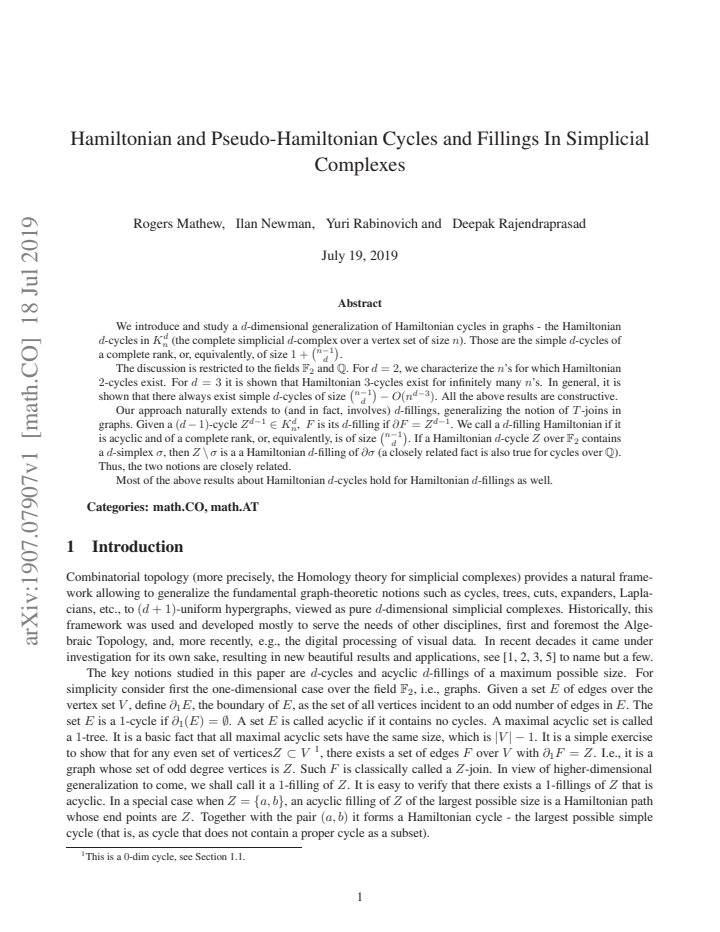 First page
