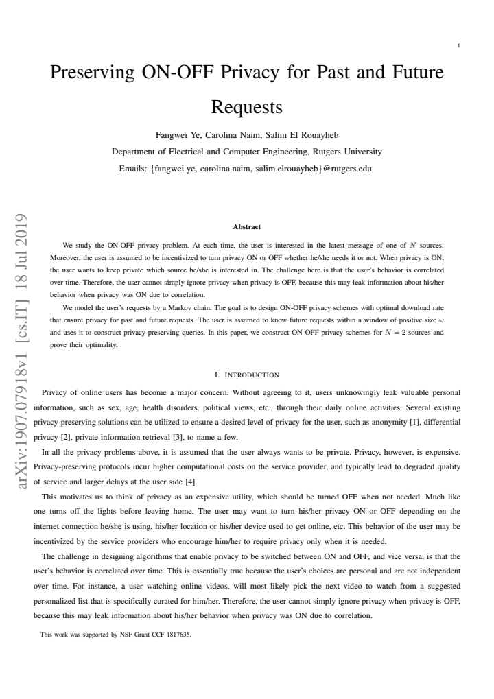 First page