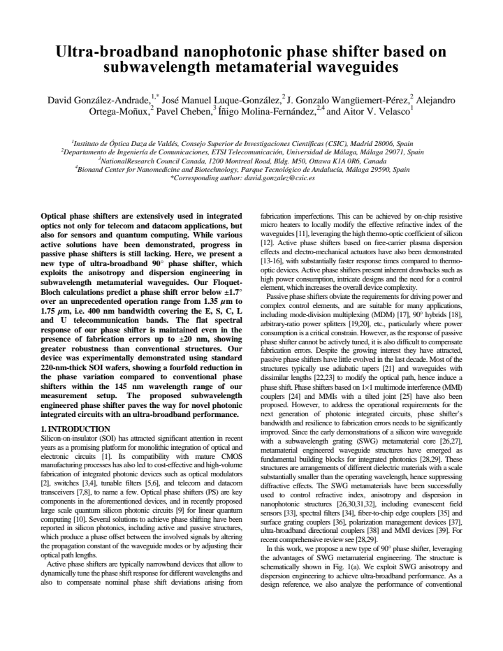 First page