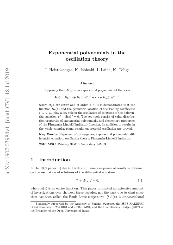 First page
