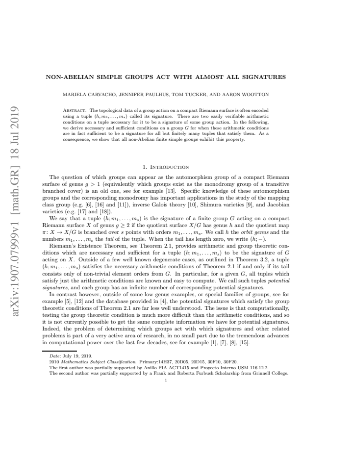 First page