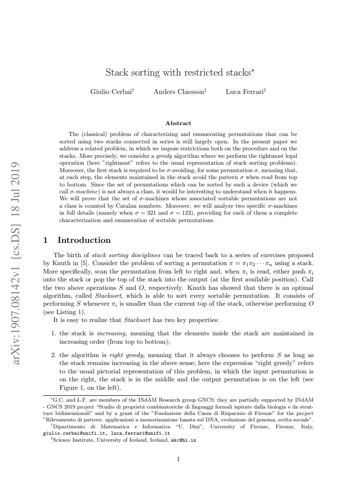 First page