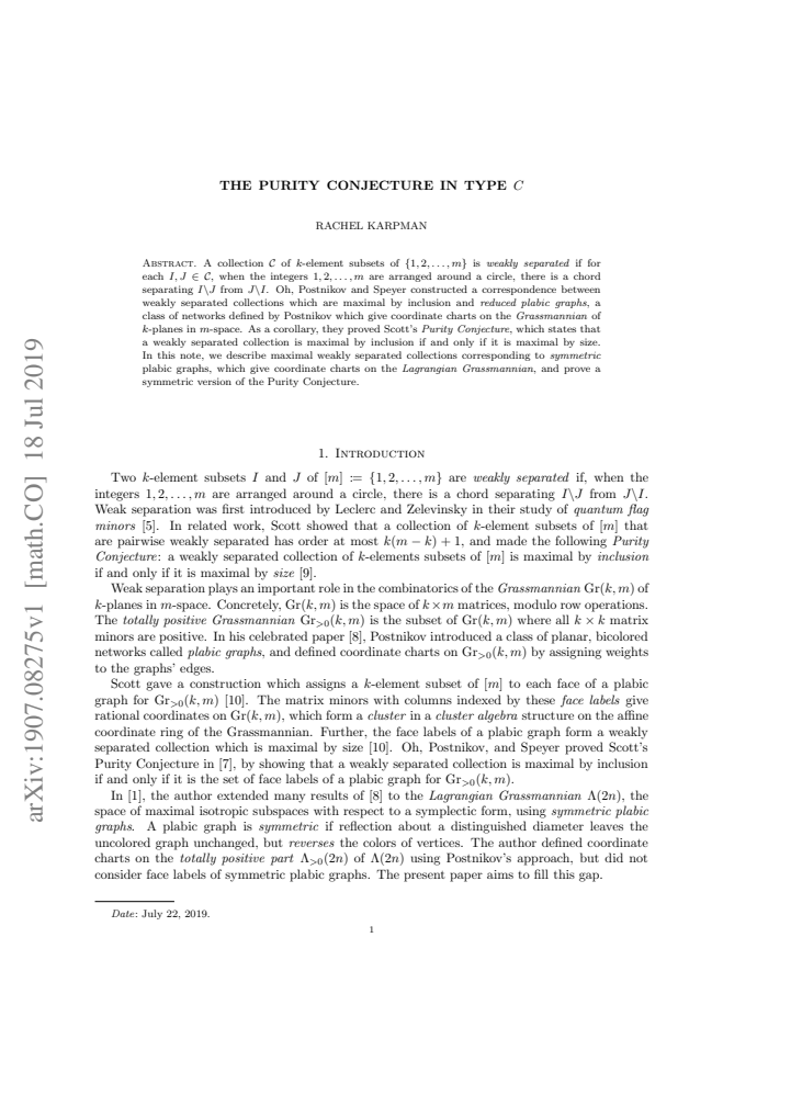 First page