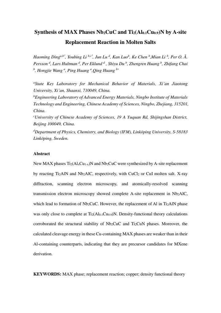 First page