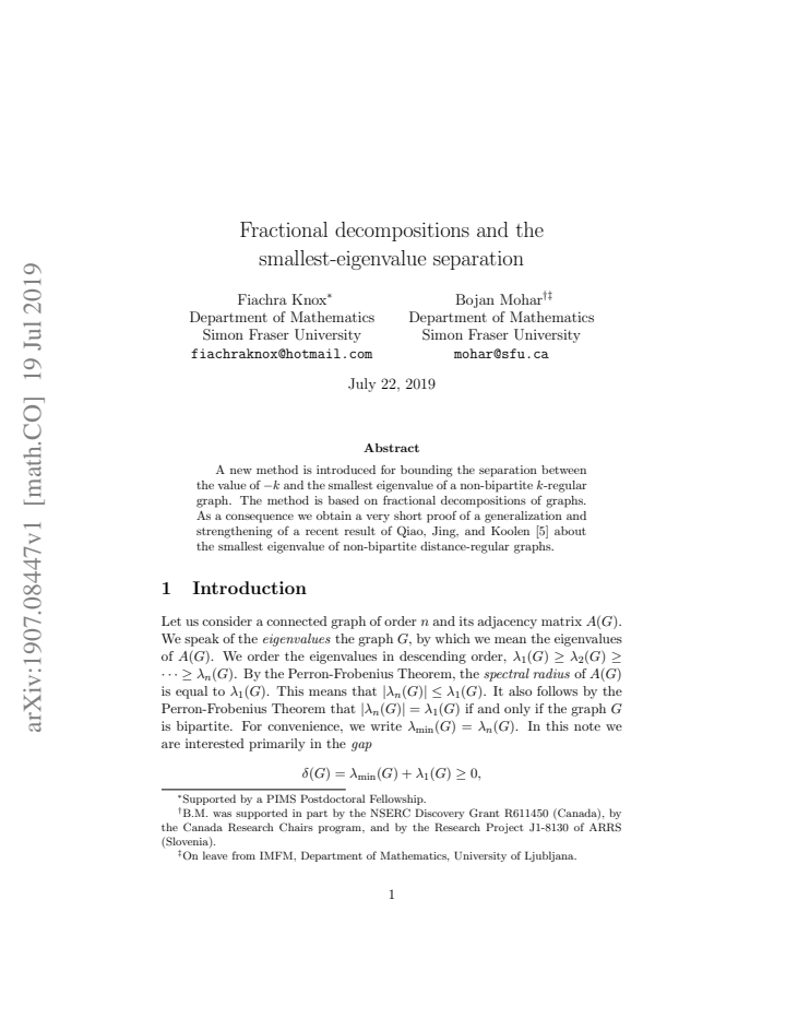 First page
