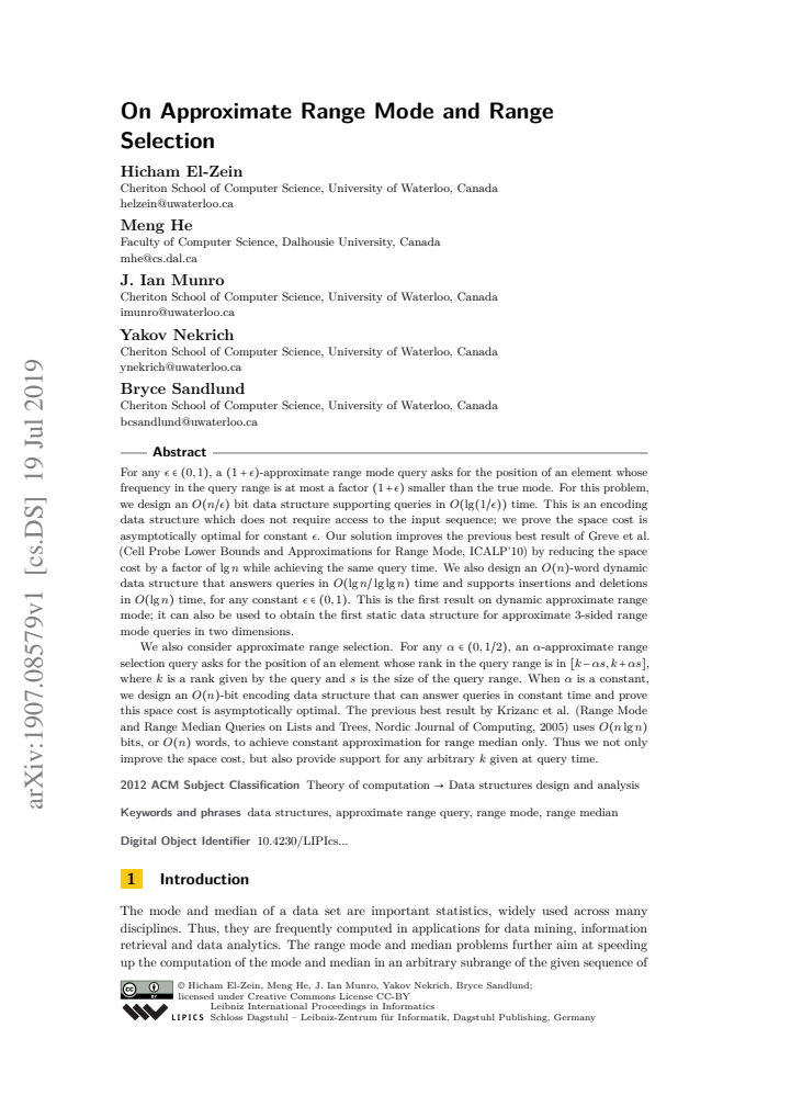 First page