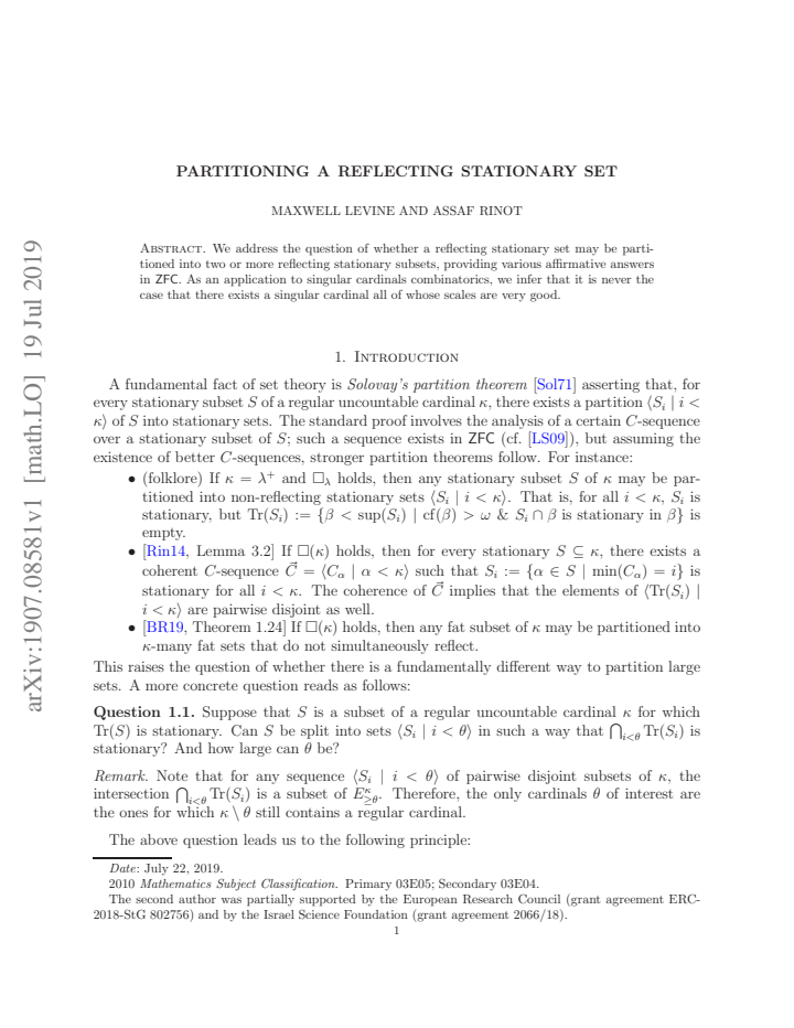 First page
