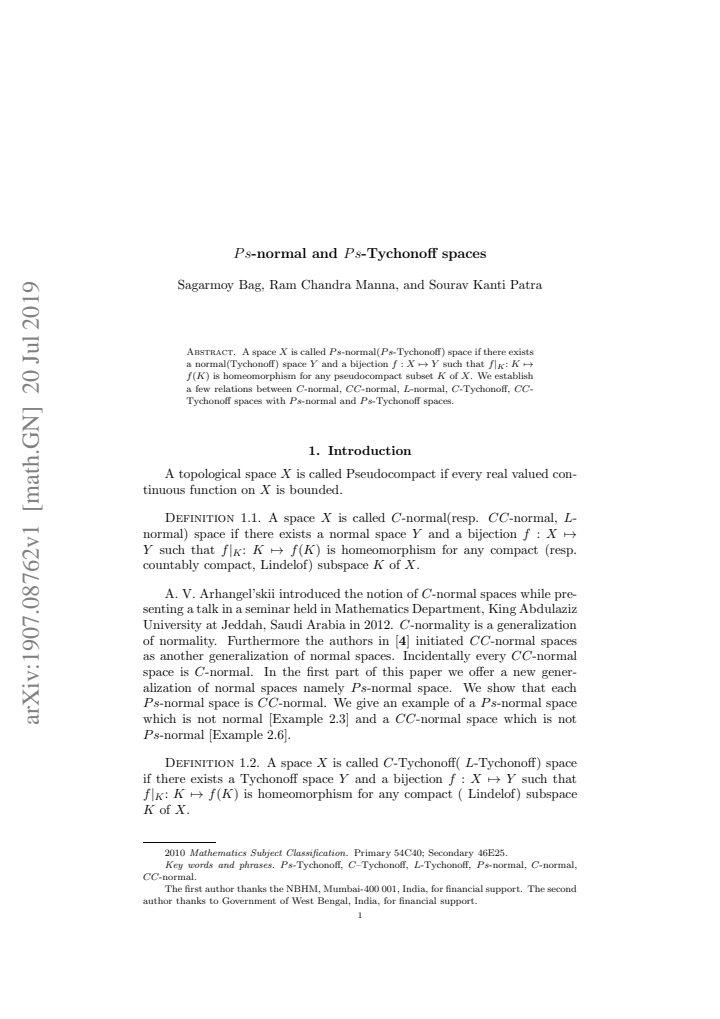 First page