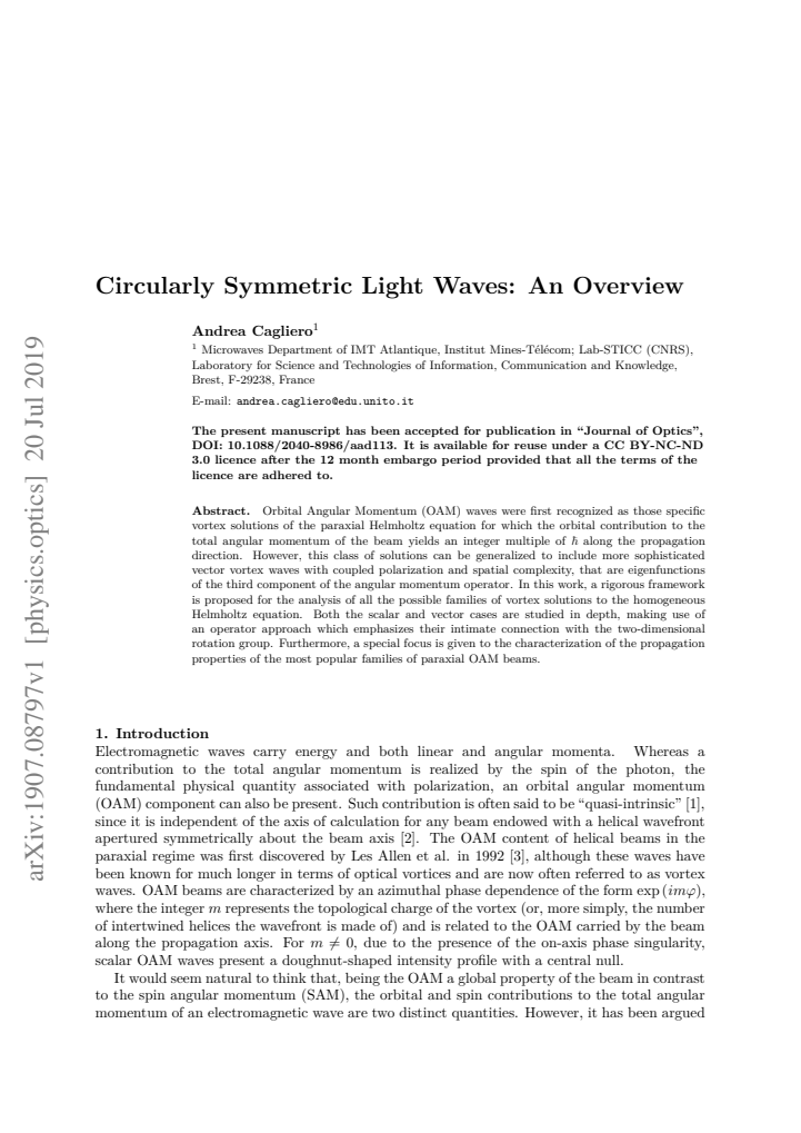First page