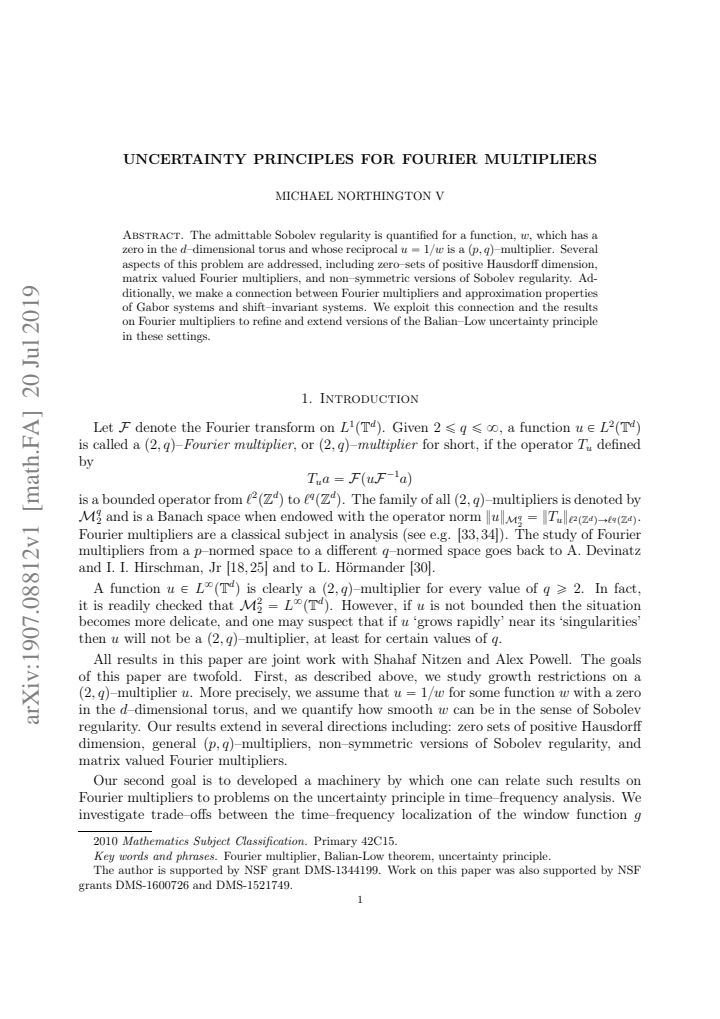 First page