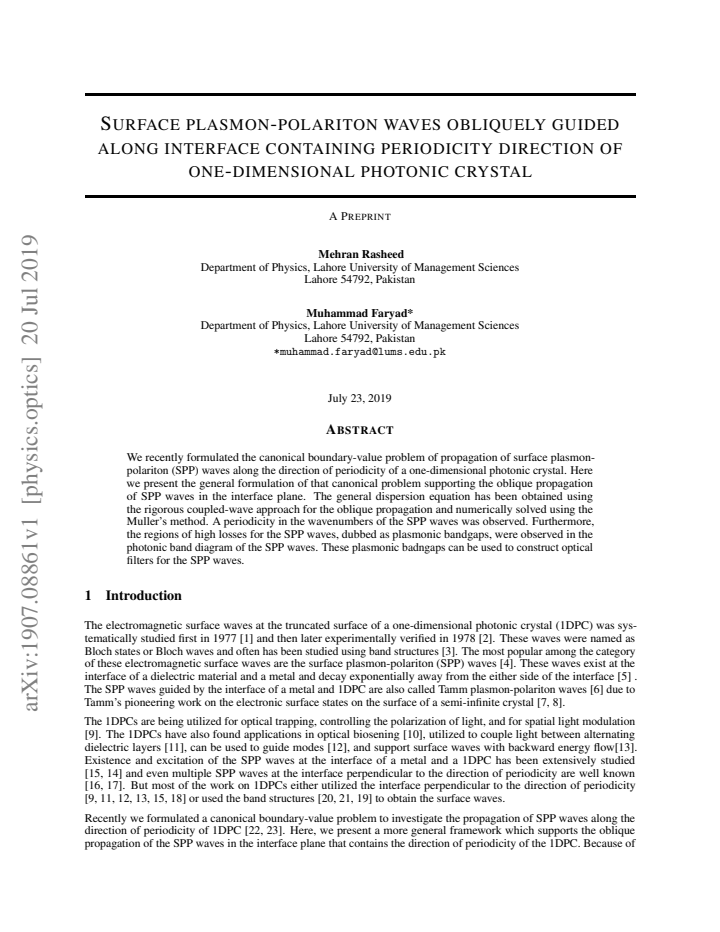 First page