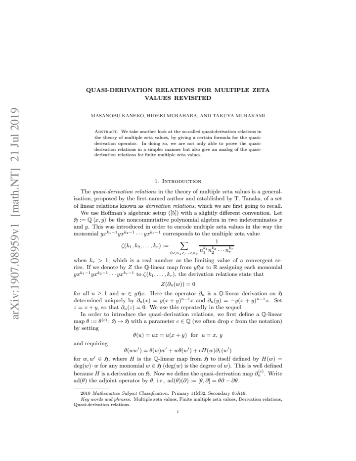 First page