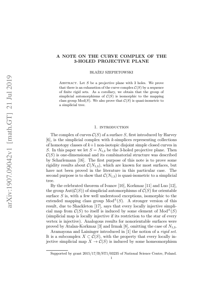 First page
