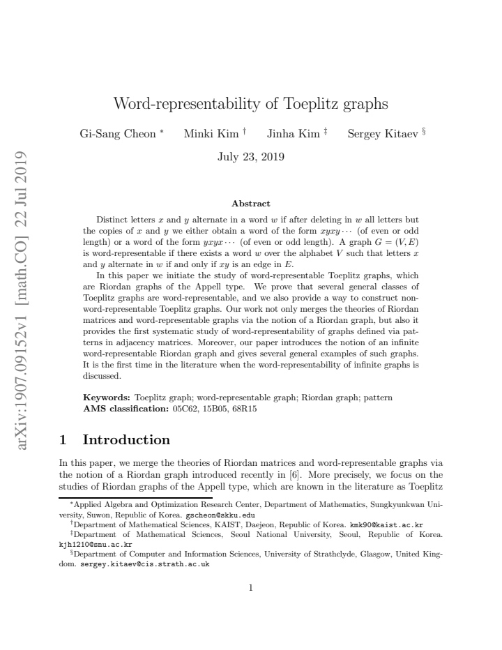 First page