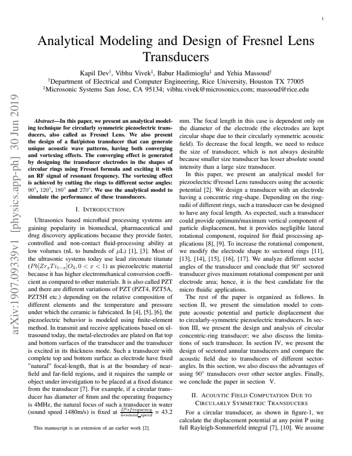First page