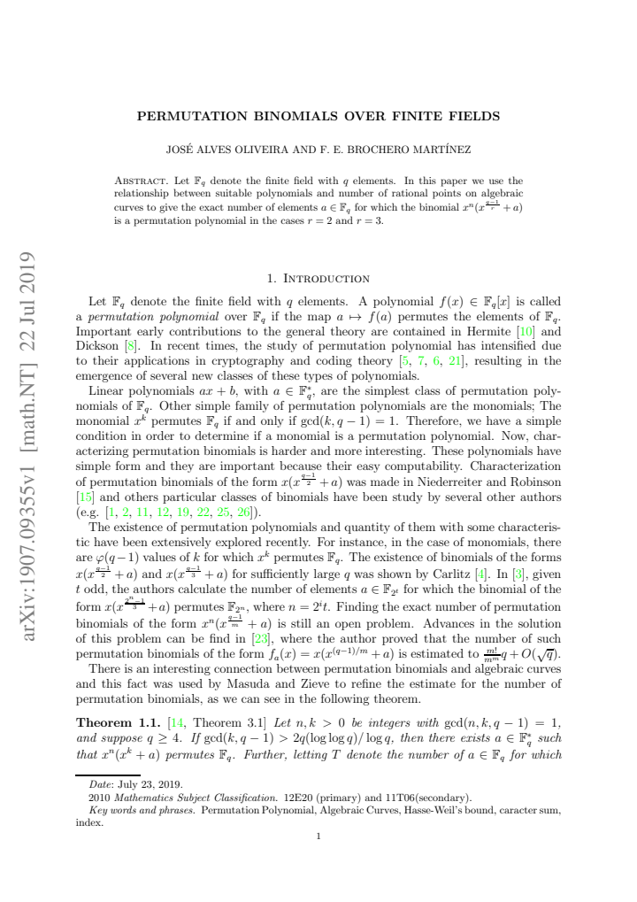 First page